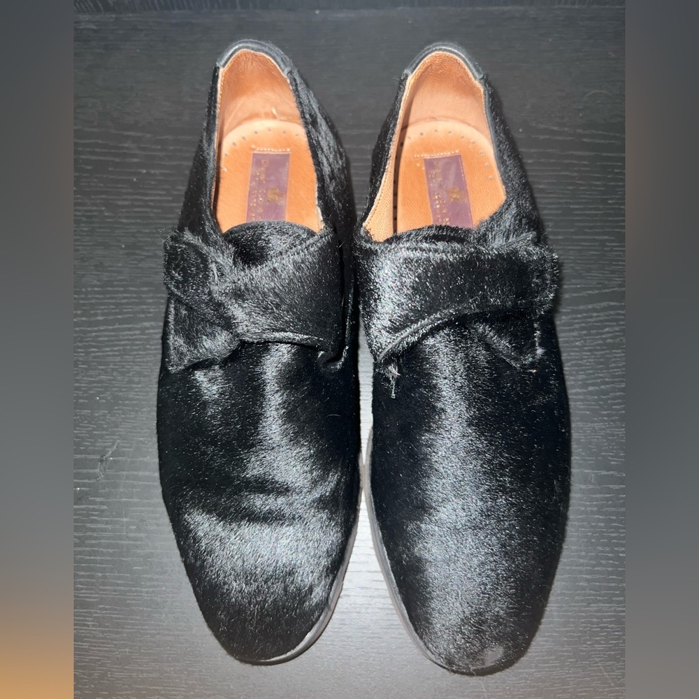 Dieter Kuckelkorn Schuhhandwerk Velcro Black Womens Shoes size 37 1/2.